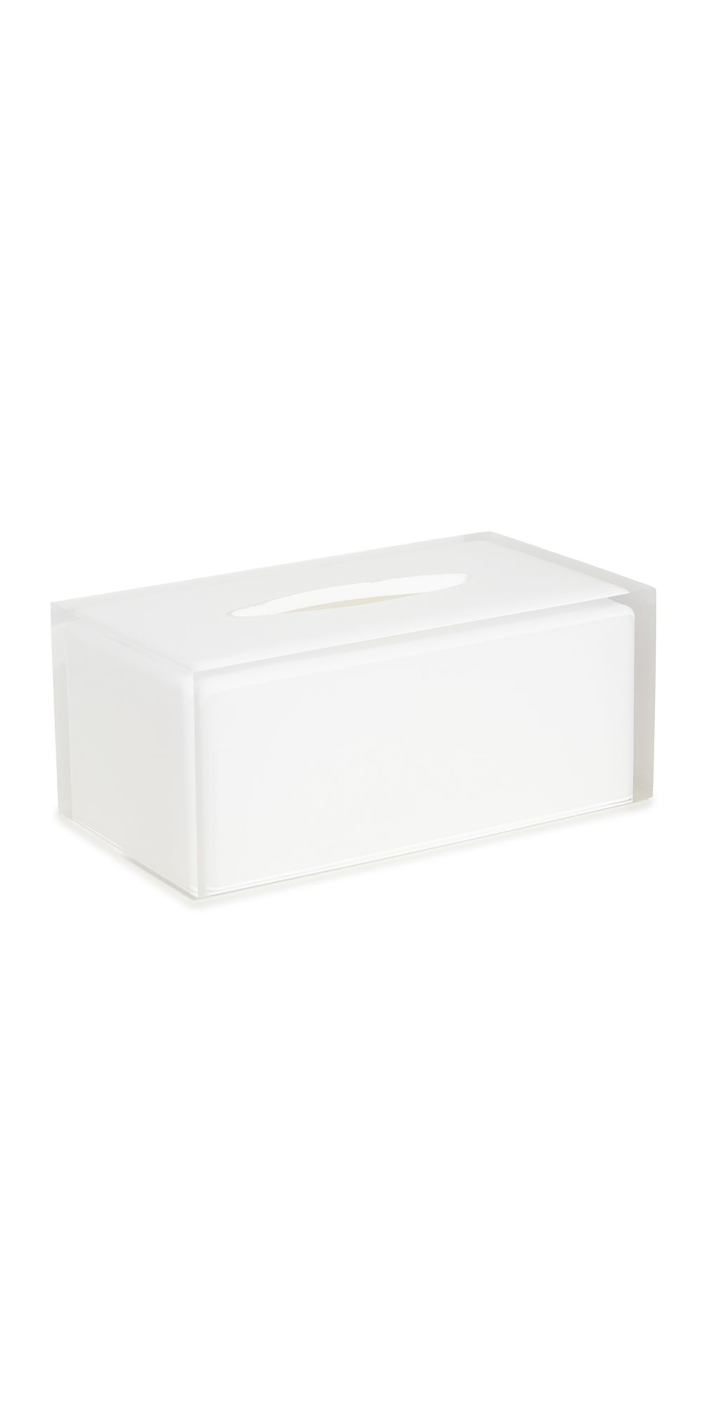 Jonathan Adler Hollywood Long Tissue Box - Clear White One Size