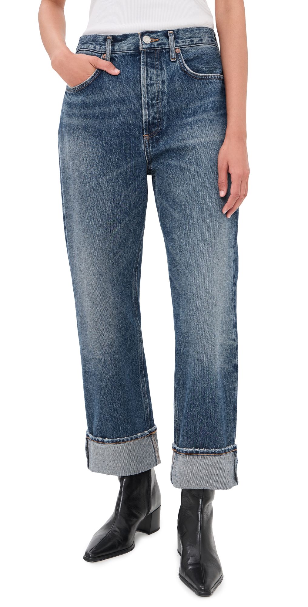 AGOLDE Fran Straight Jeans Intersection 28