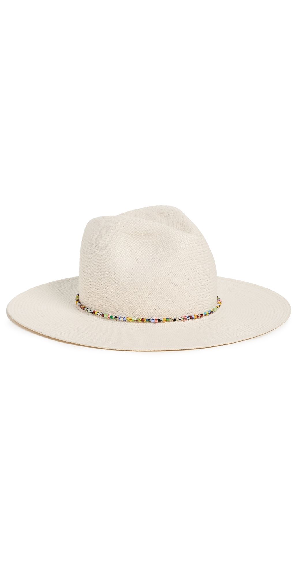 Hat Attack Charlotte Traveler Raffia Hat White/Multi One Size