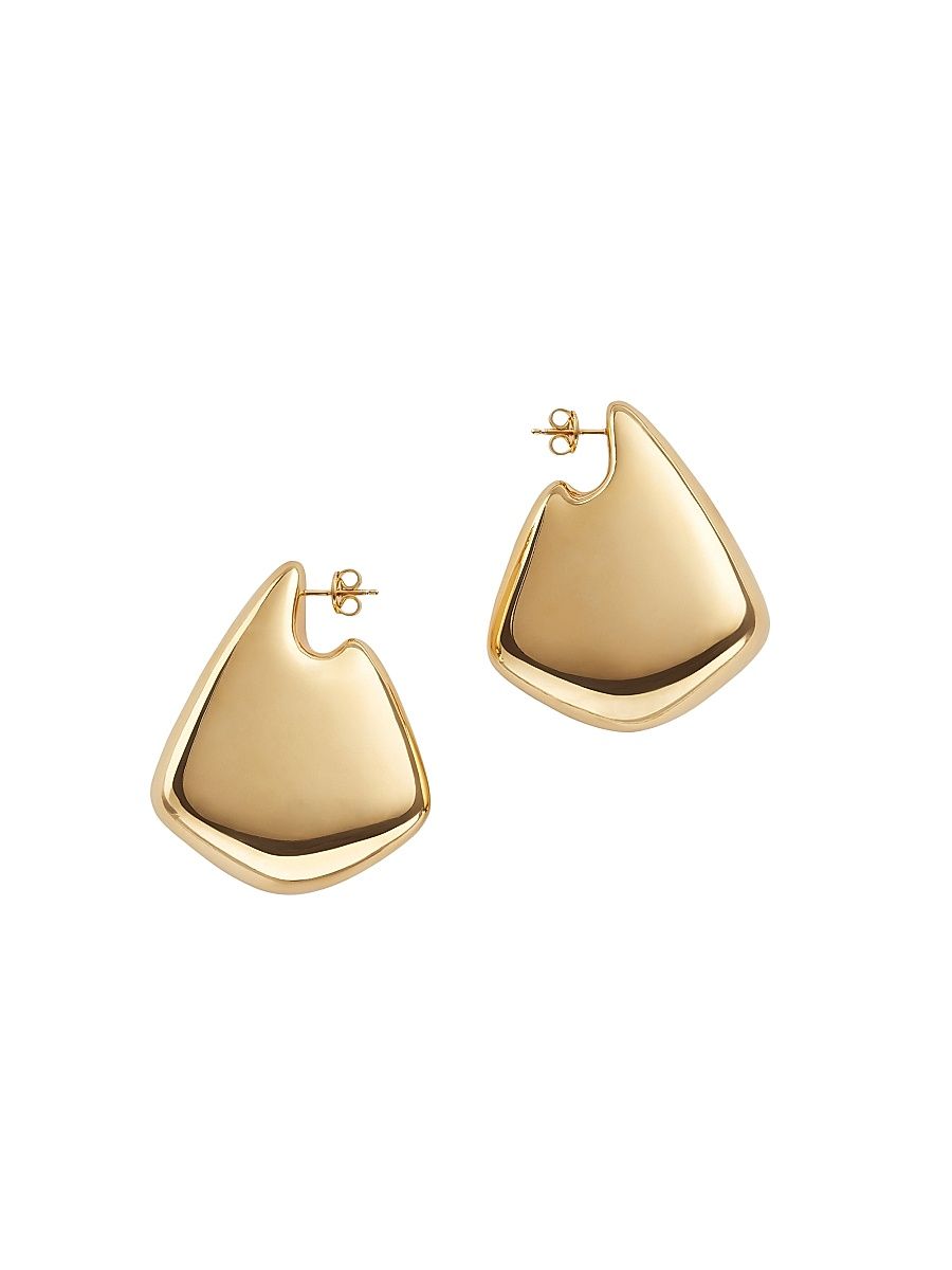 Women's Fin 18K-Gold-Plated Large Drop Earrings - Gold