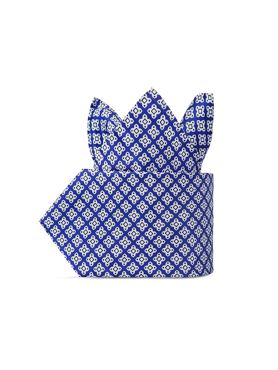 Men's Luxury Silk Tie Set - Dark Blue