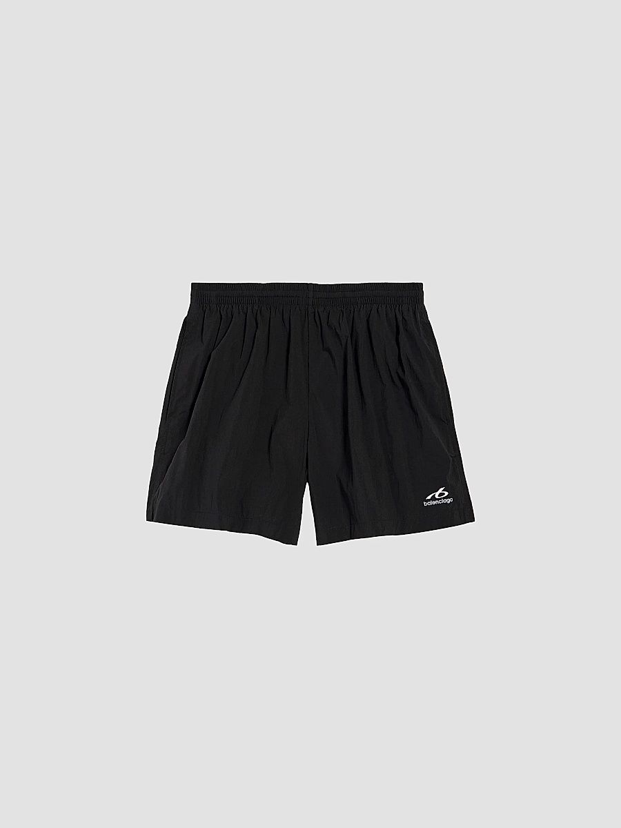Balenciaga Men's Bodies Swim Shorts - Black - Size Large