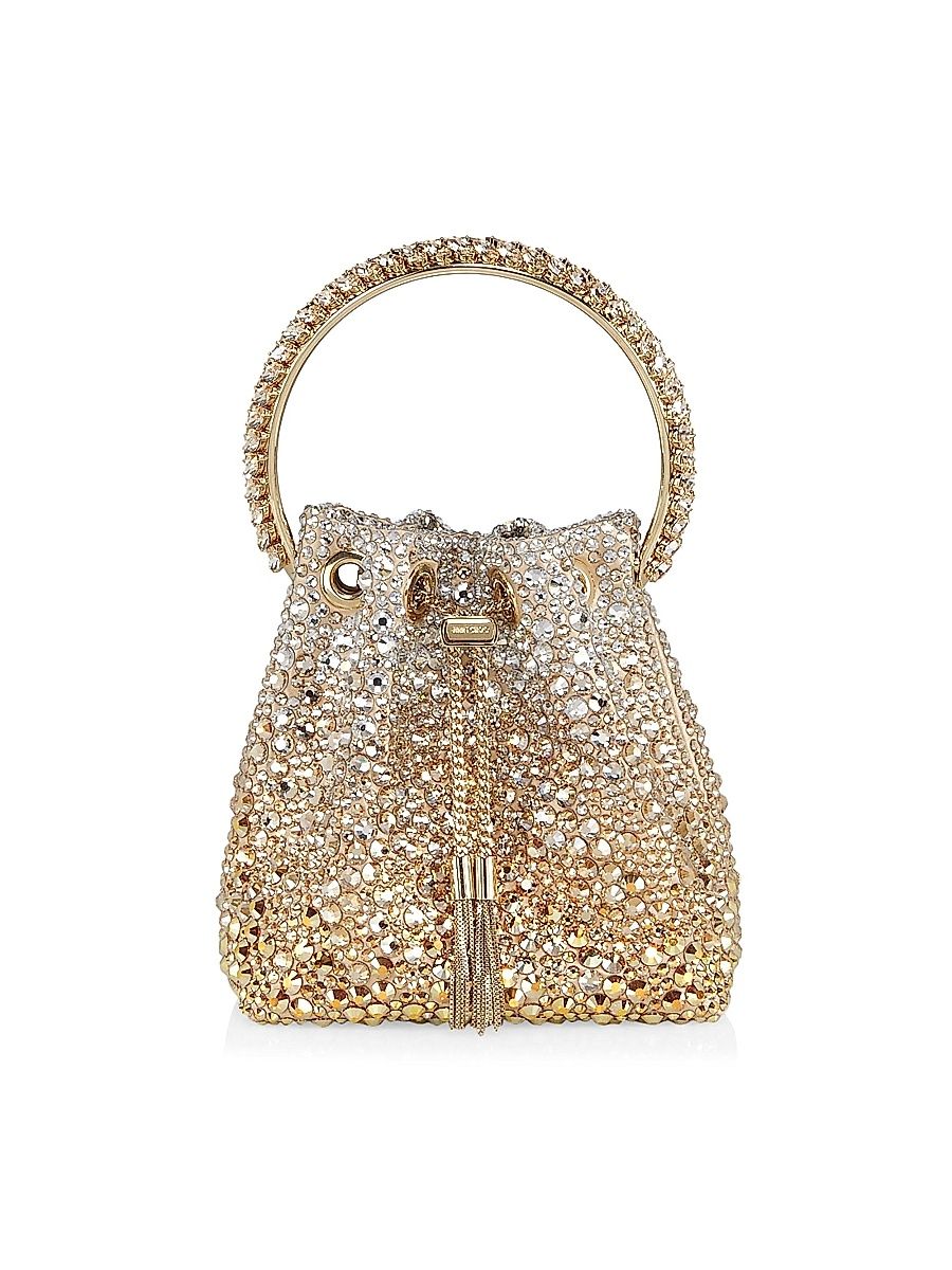 Women's Bon Bon Crystal-Embellished Top Handle Bag - Gold Silver