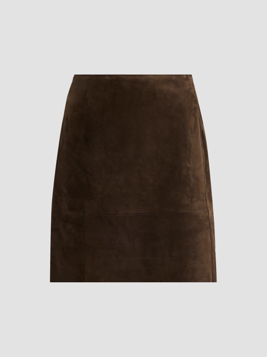 Arma Women's Delore Gritty Suede Mini Skirt - Earth Green - Size 14