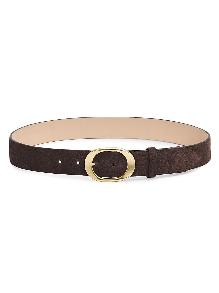 Women's Vera Suede Belt - Dark Espresso Suede - Size Large