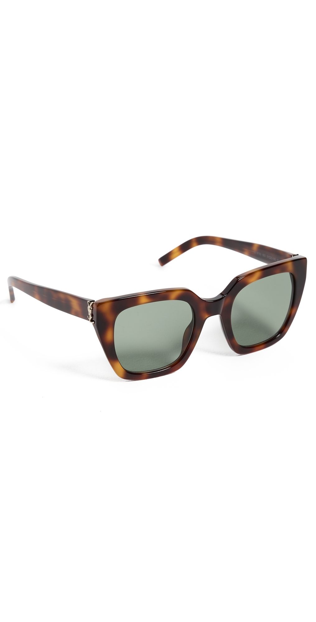 Saint Laurent SL M143 Sunglasses Havana-Havana-Green One Size