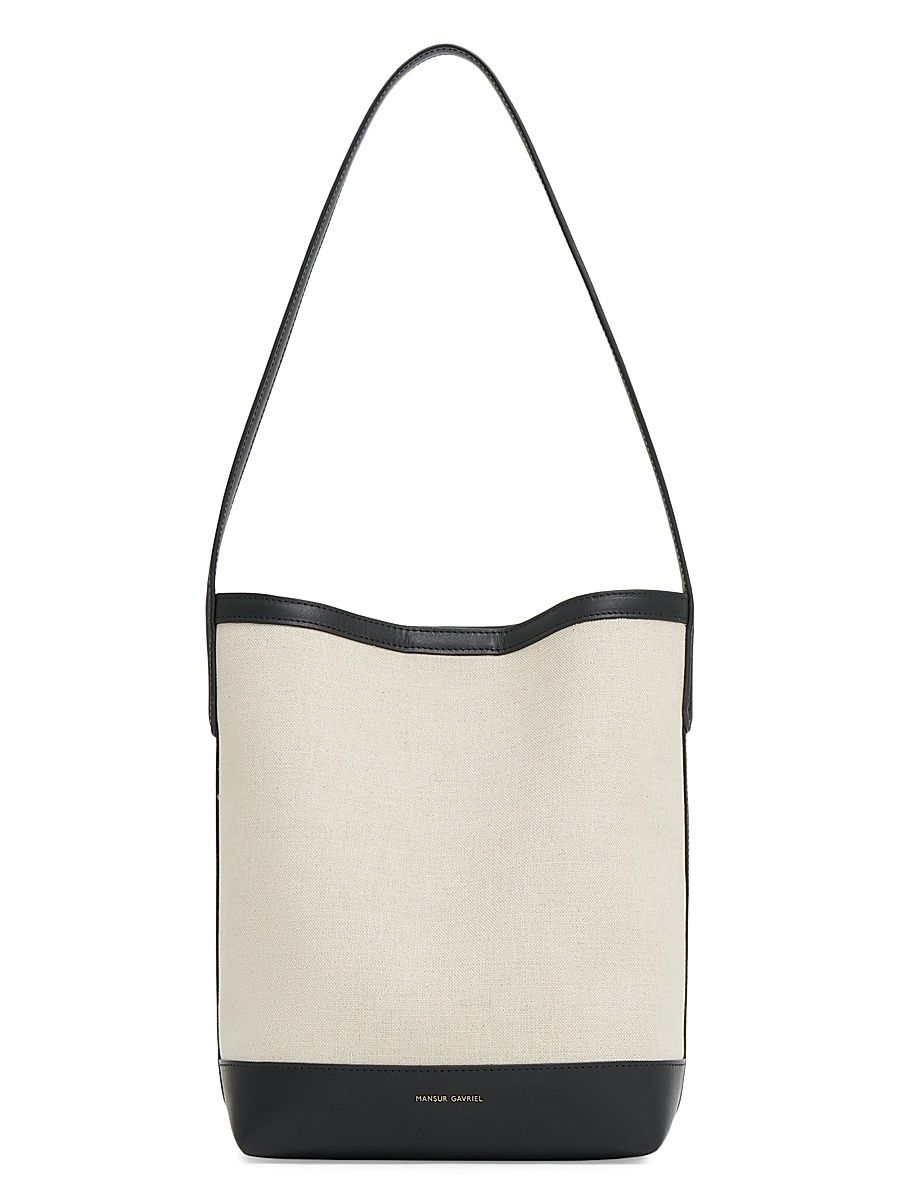Women's Small Everyday Cabas Tote Bag - Natural And Black