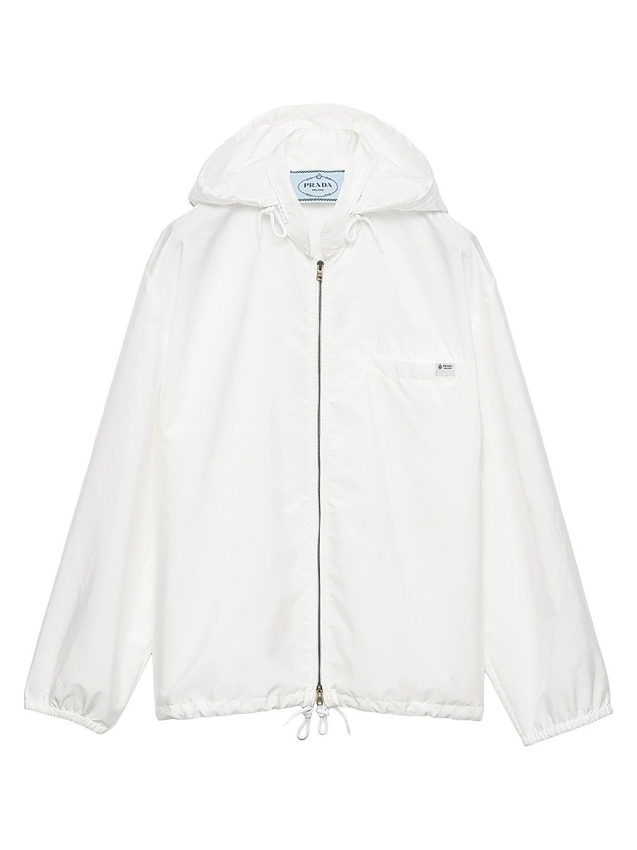 Women's Lightweight Nylon Blouson Jacket - White - Size 0
