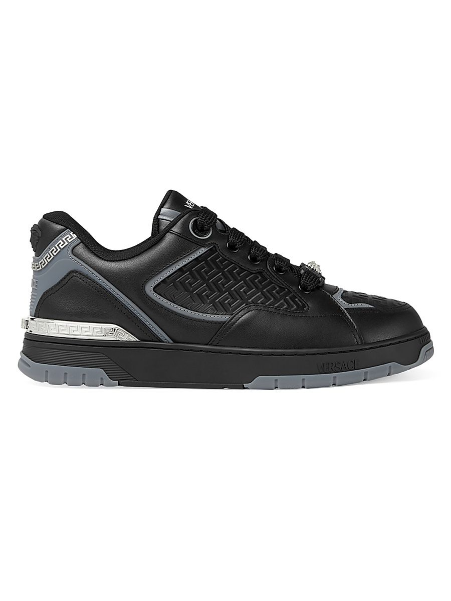 Men's Leather Low-Top Sneakers - Black Palladium - Size 14