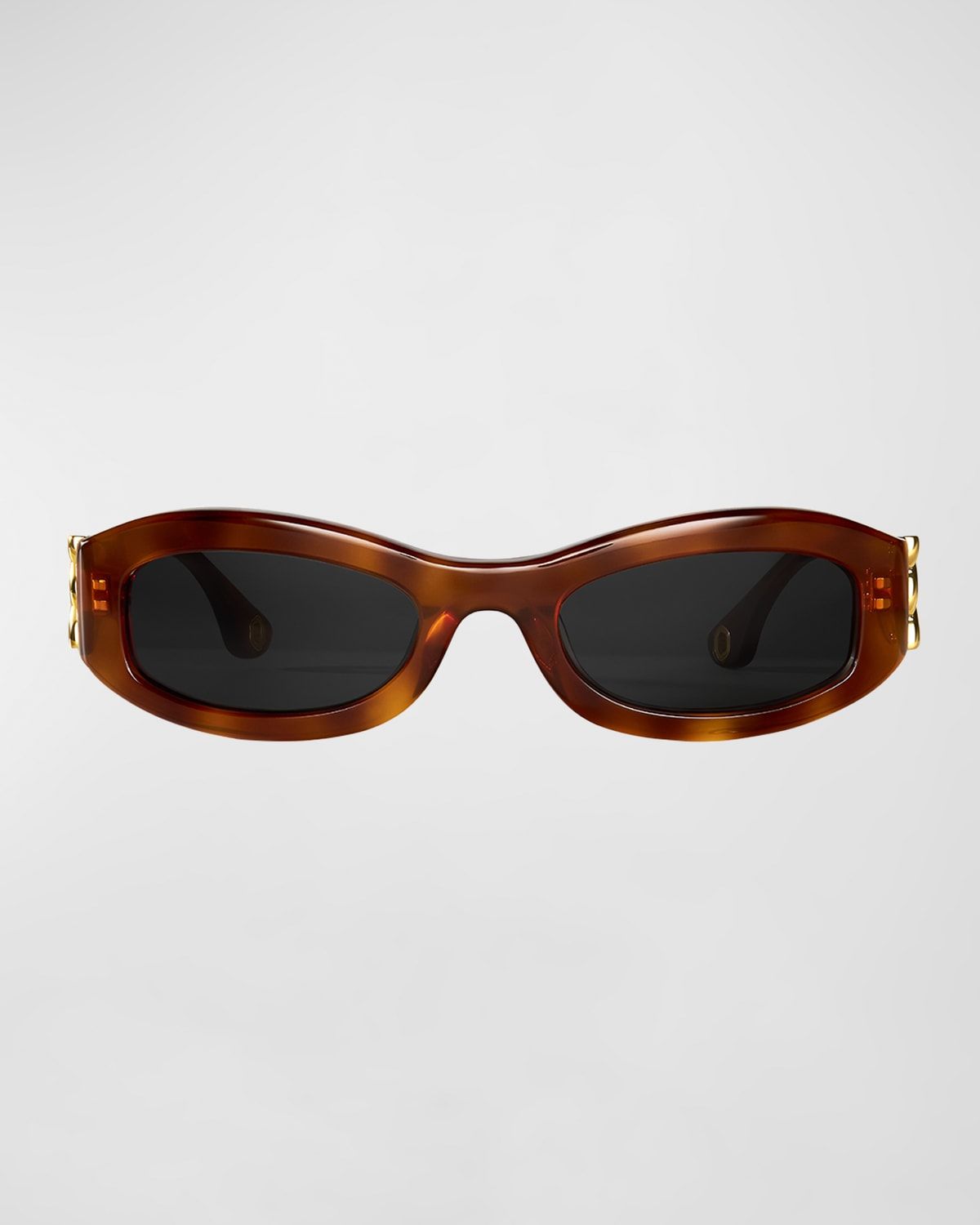 Como Twisted Acetate Oval Sunglasses