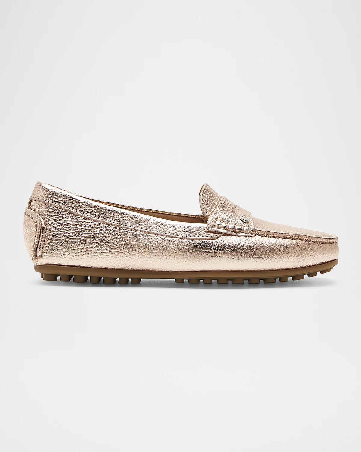 Pilar Metallic Penny Driver Loafers