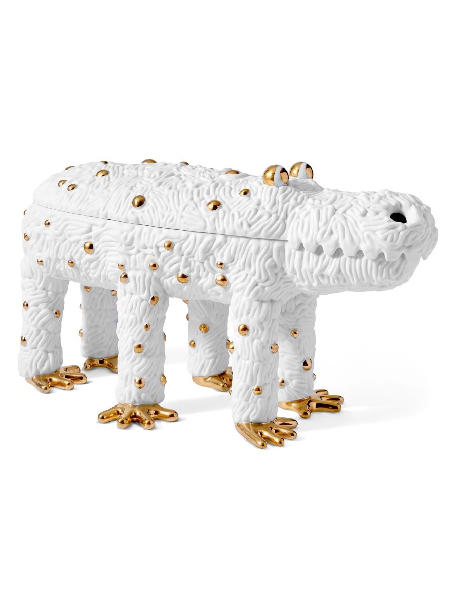 L'Objet Haas Pedro The Croc Box - White