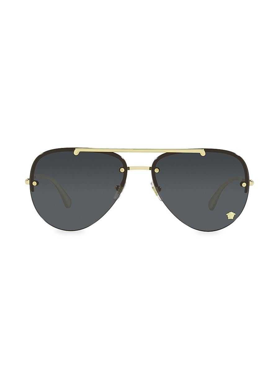 Women's 60MM Aviator Sunglasses - Gold