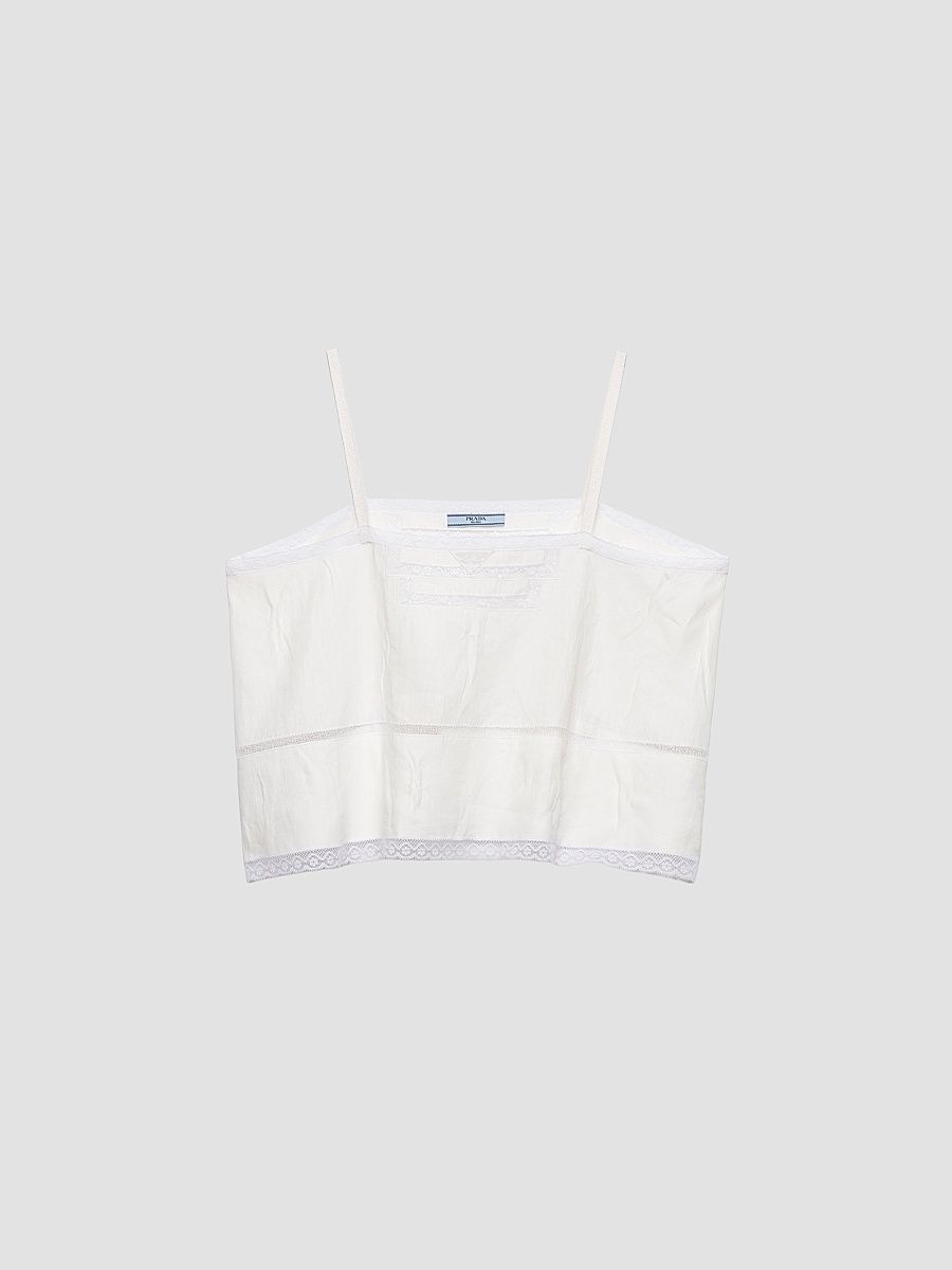 Women's Linen Top - White - Size 4
