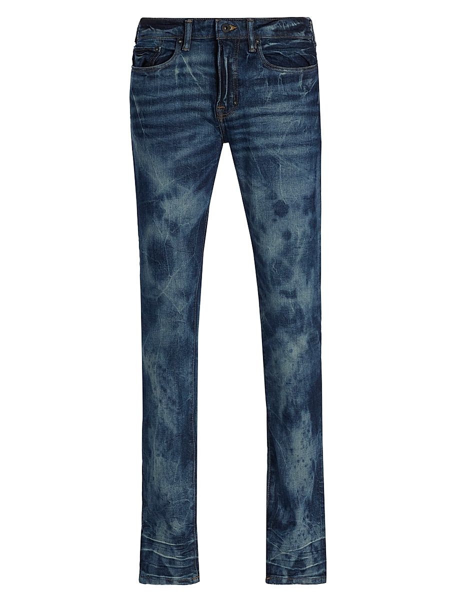 Men's Water Distressed Skinny Jeans - Cloud Blue - Size 40