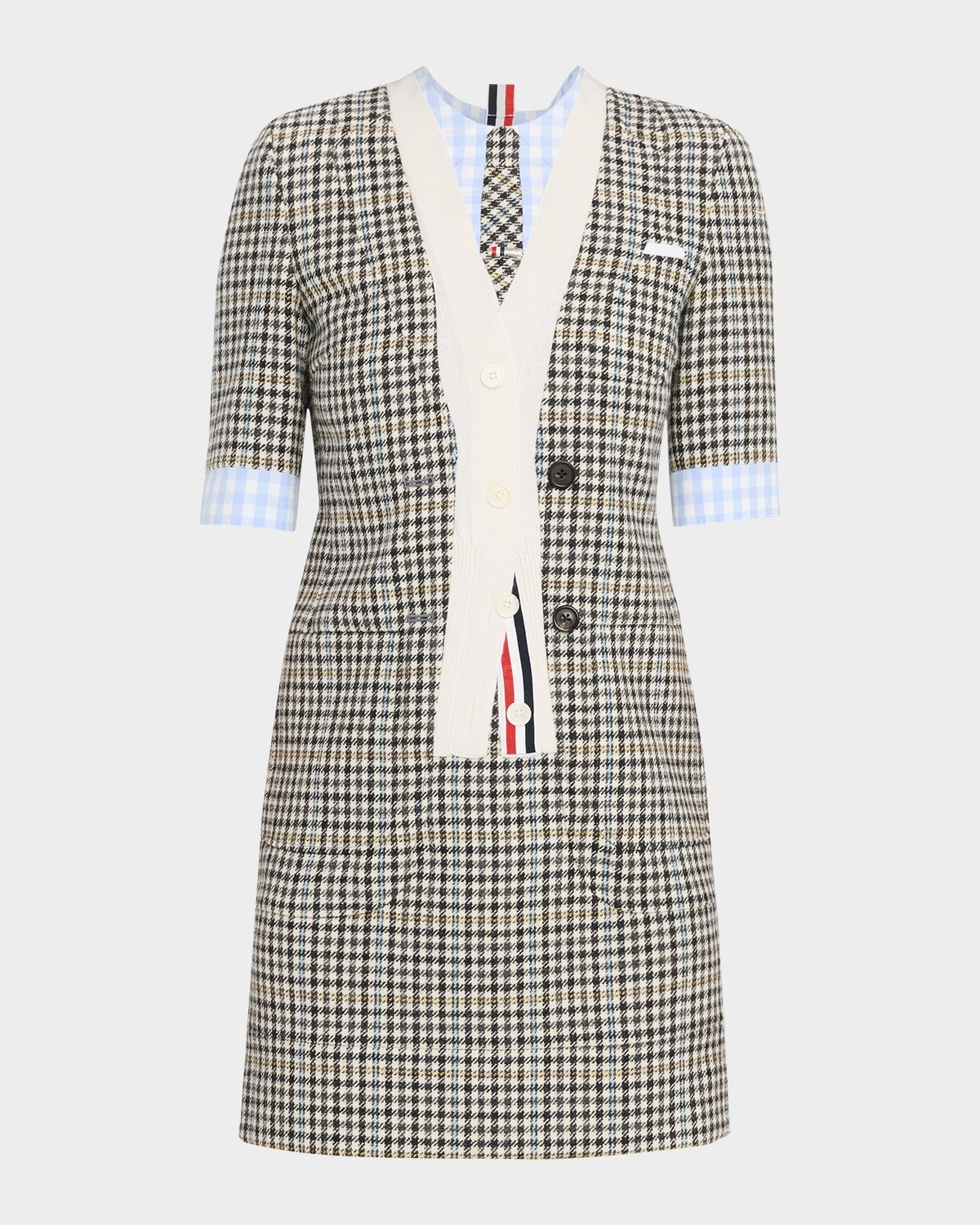 Trompe L & apos;Oeil Short-Sleeve Mini Dress