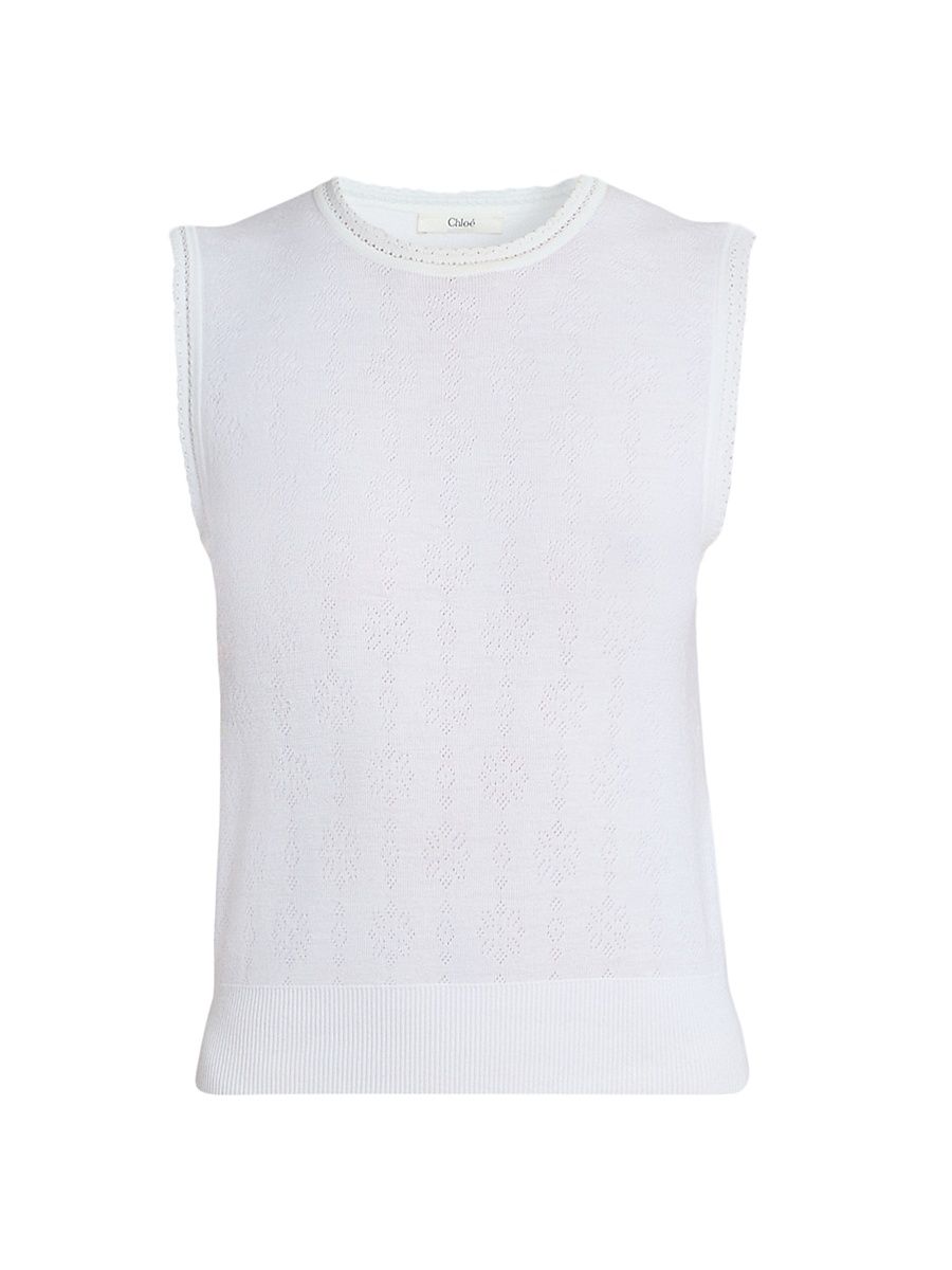 Women's Wool Knit Sleeveless Top - Iconic Milk - Size XL