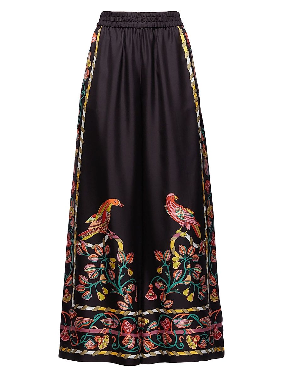 Women's Palazzo Pants - Borboni Placee Black - Size Large