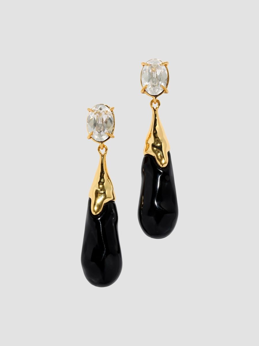 Alexis Bittar Women's Bonbon Crystal Teardrop Earrings - Onyx