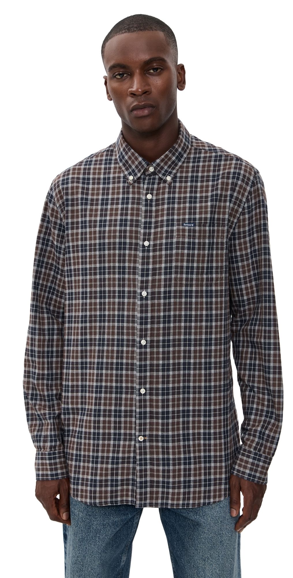 Barbour Lanark Tartan Tailored Shirt Midnight Oak Tartan XXL