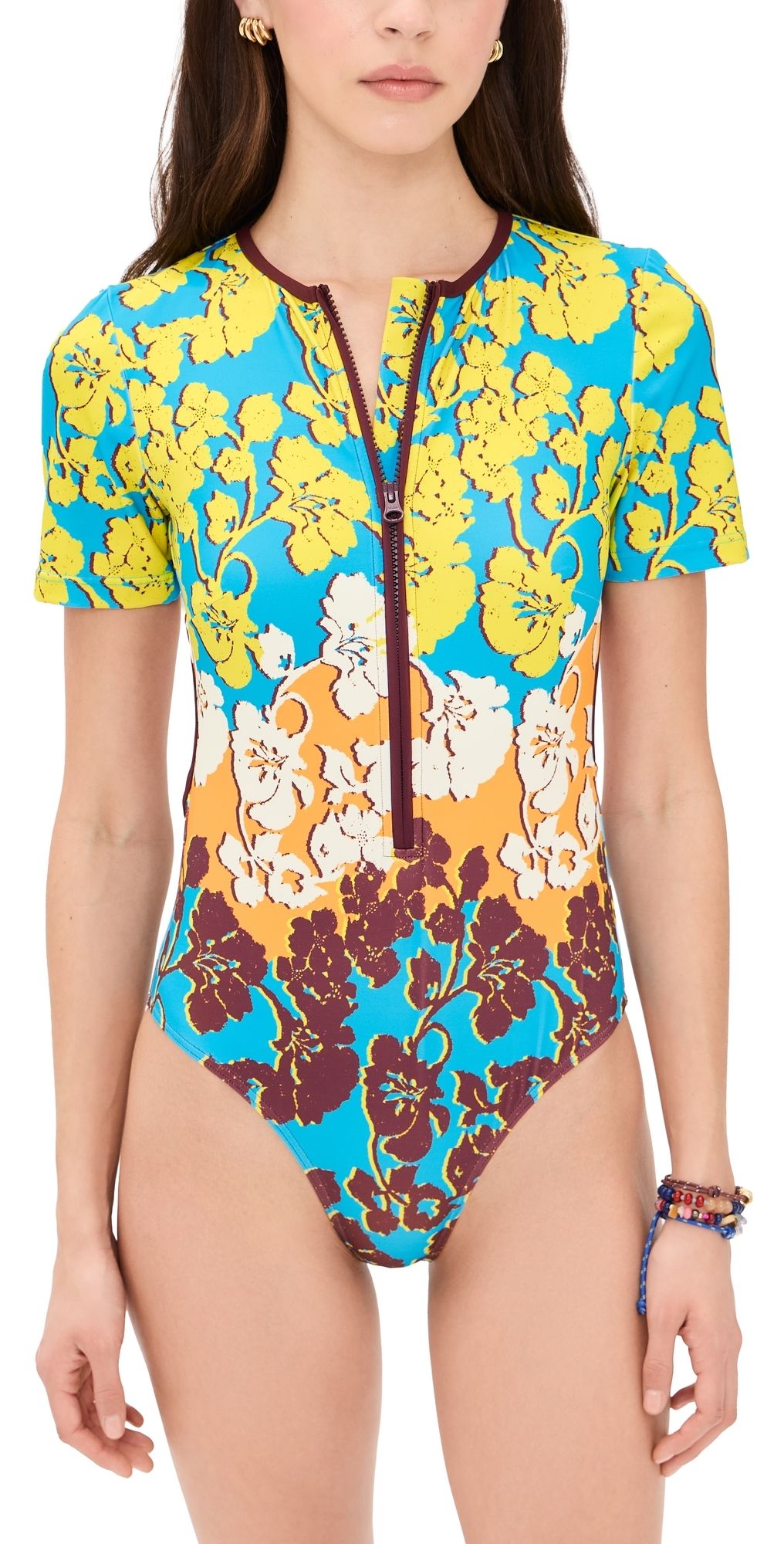 ALÉMAIS Splice Short Sleeve One Piece Multi XL