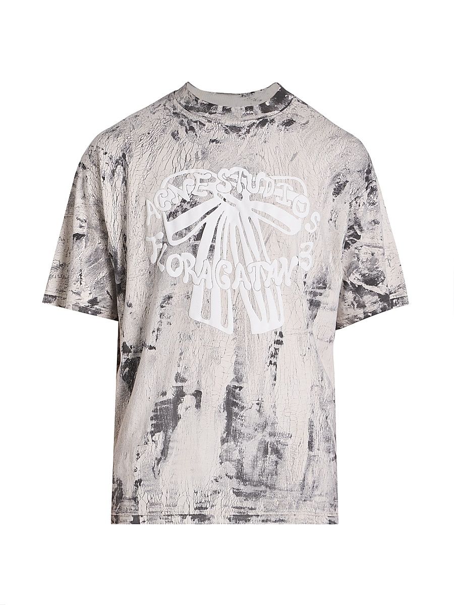 Men's Exford U Bow Logo Cotton T-Shirt - Black - Size XL