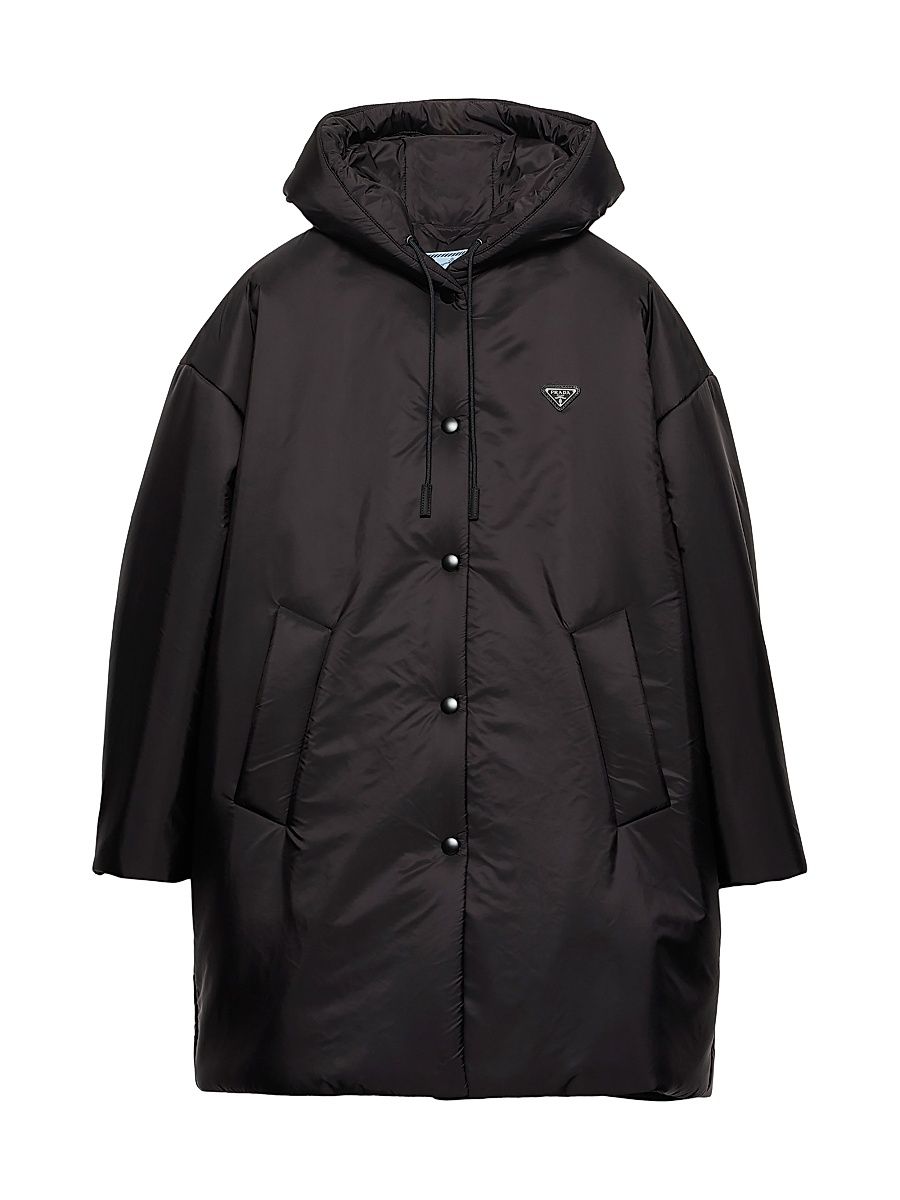 Women's Lightweight Re-Nylon Raincoat - Black - Size 10