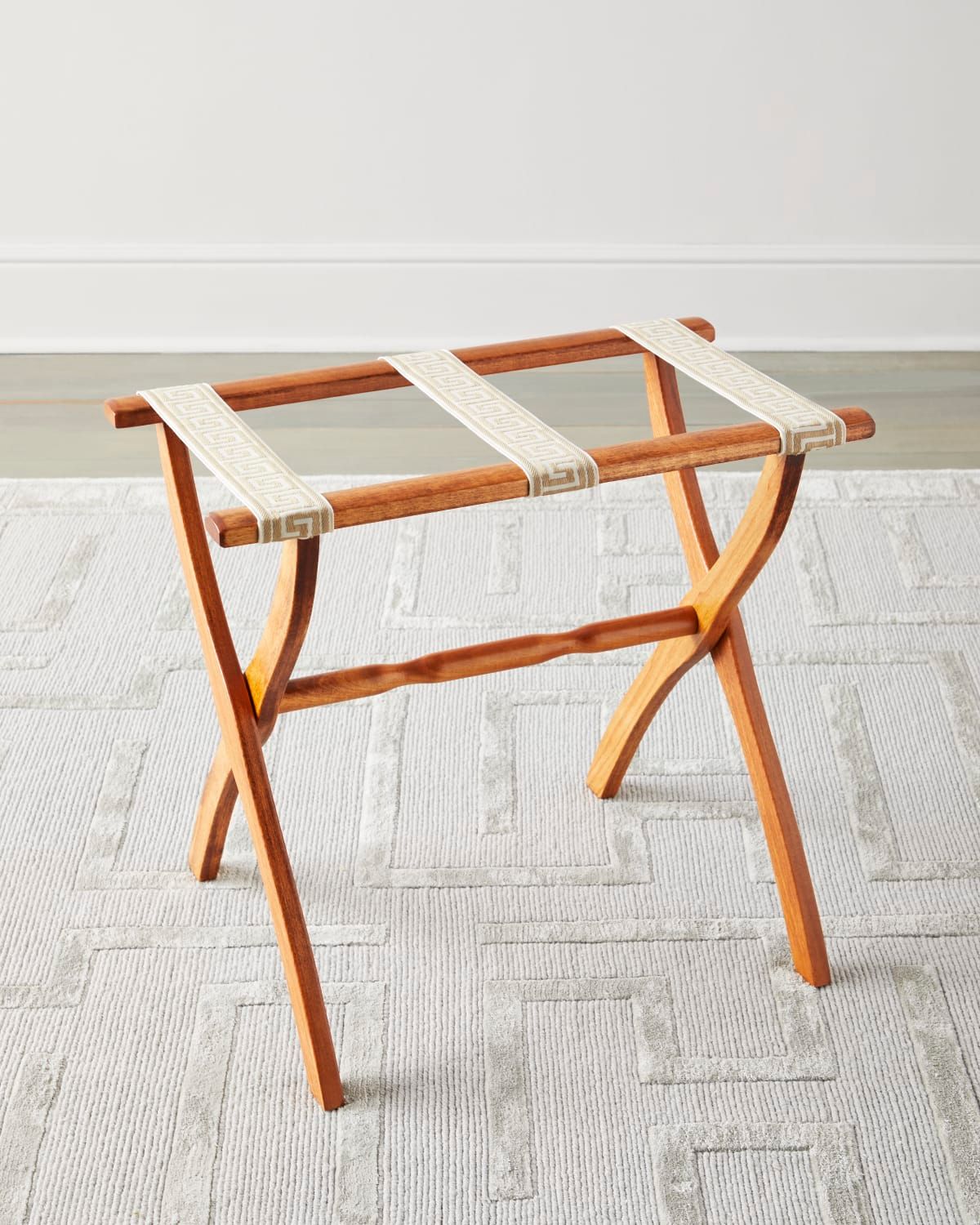 Greek Key Straps Luggage Rack