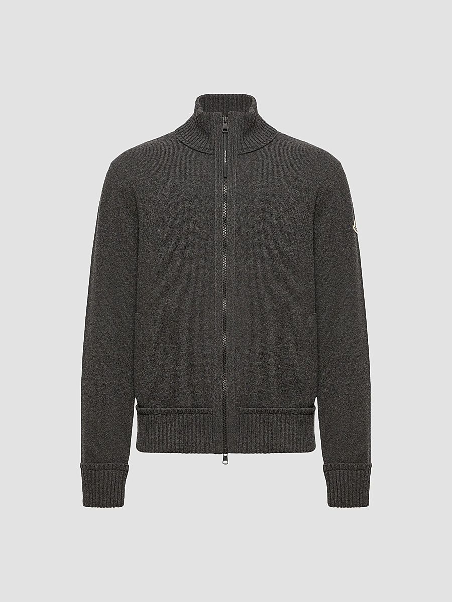 Men's Cardigan in Cashmere and Wool - Black - Size XXL