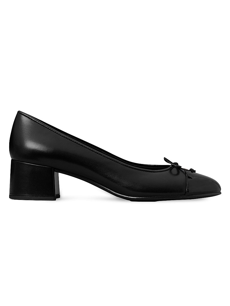 Women's 44.5MM Cap Toe Ballet Pumps - Black - Size 9.5