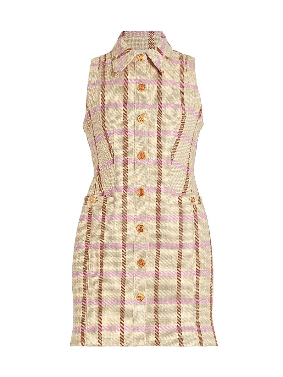 Women's Sophia Tweed Shirtdress - Pink Neutral - Size 14