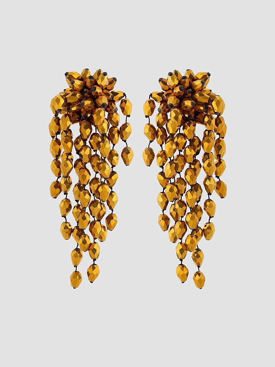 Isabel Marant Women's Beaded Clip-On Earrings - Bronze Silver