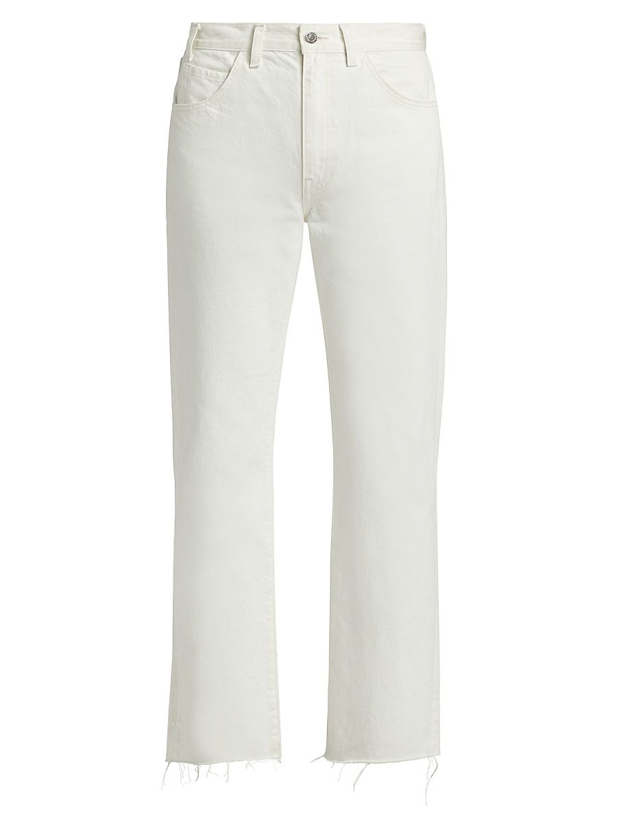 Women's Calla Raw-Edge Ankle Jeans - Cream - Size 30