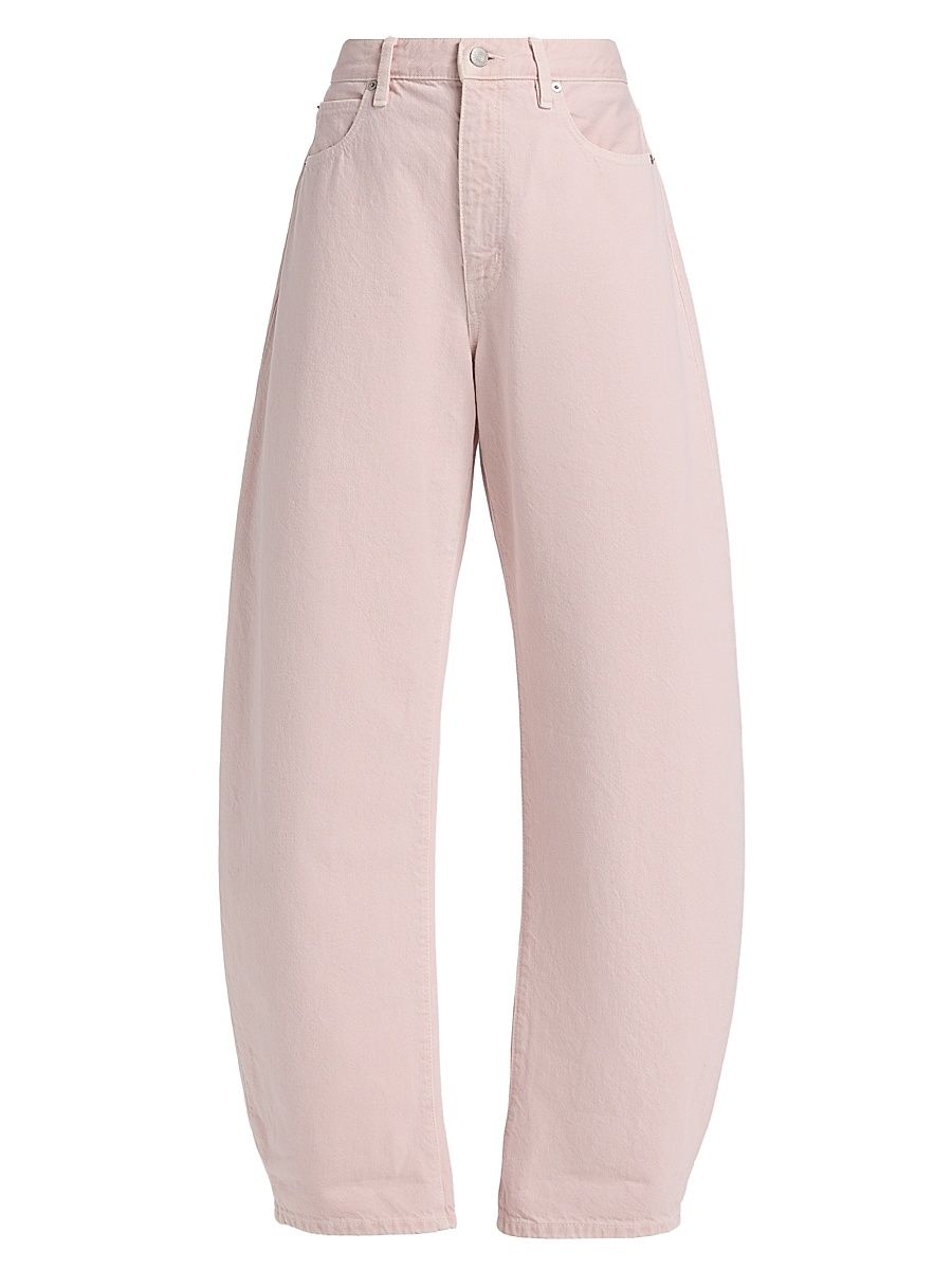 Women's The Bubble Cotton Barrel-Leg Jeans - Taffy - Size 30