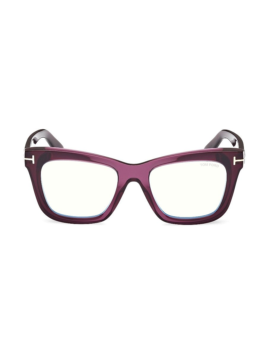 Women's Raven 52MM Blue Block Glasses - Dark Violet