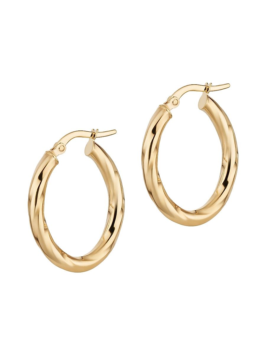 Women's 14K Yellow Gold Goddess Oval Hoops - Yellow Gold