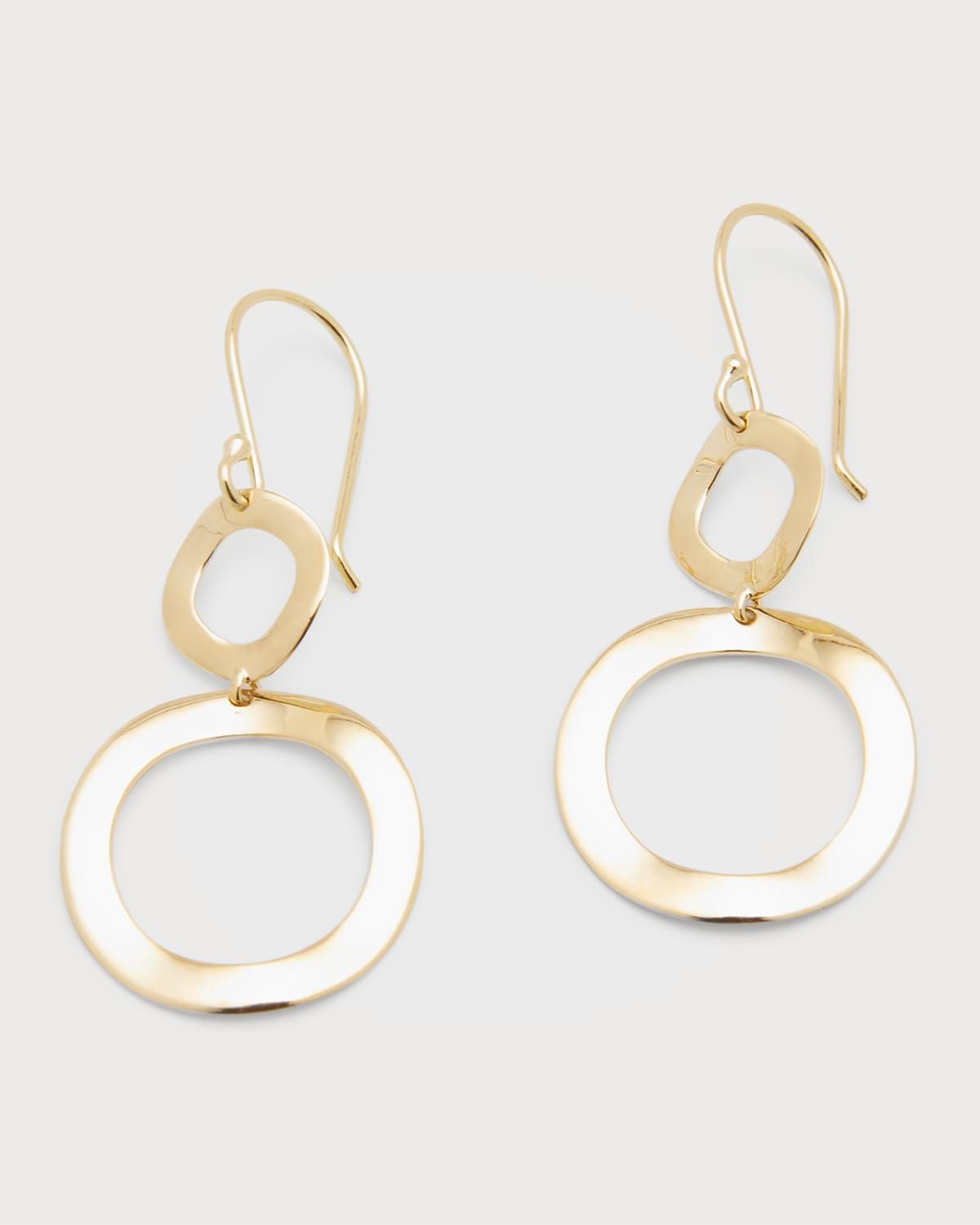 Mini Snowman Earrings in 18K Gold