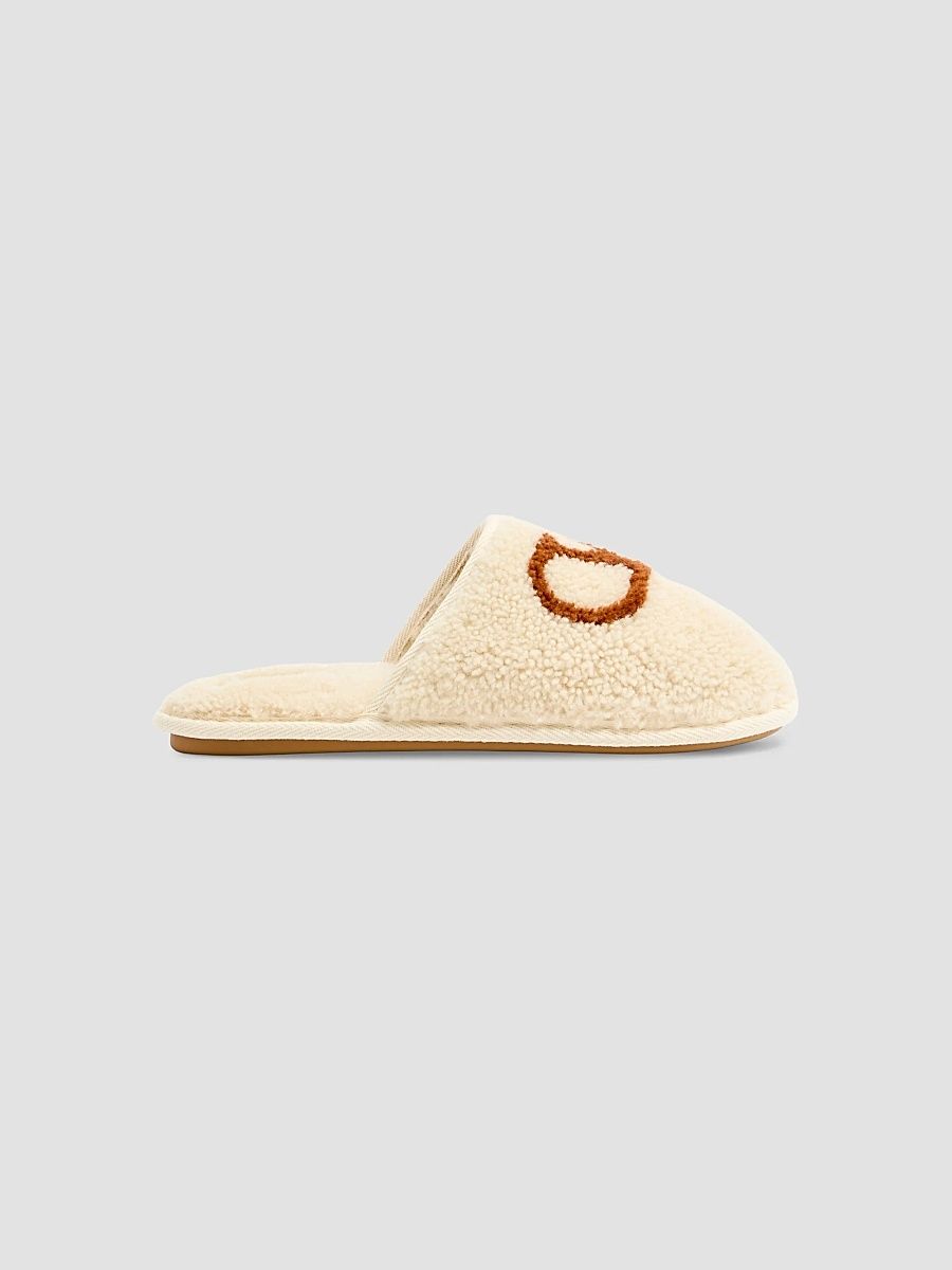 Valentino Men's Ta Chambre Wool Slides - Butter - Size 8