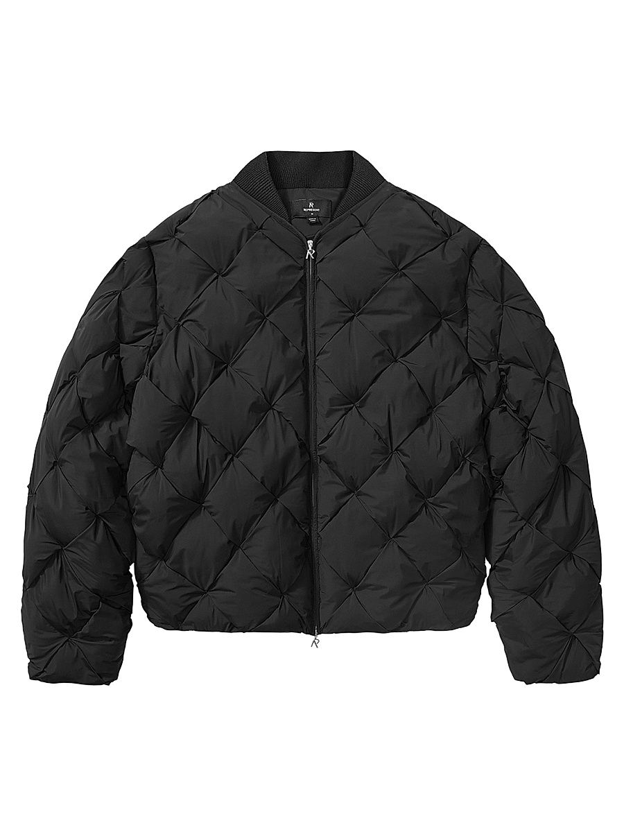 Men's Legacy Pillow Quilted Oversized Puffer Jacket - Jet Black - Size XXL