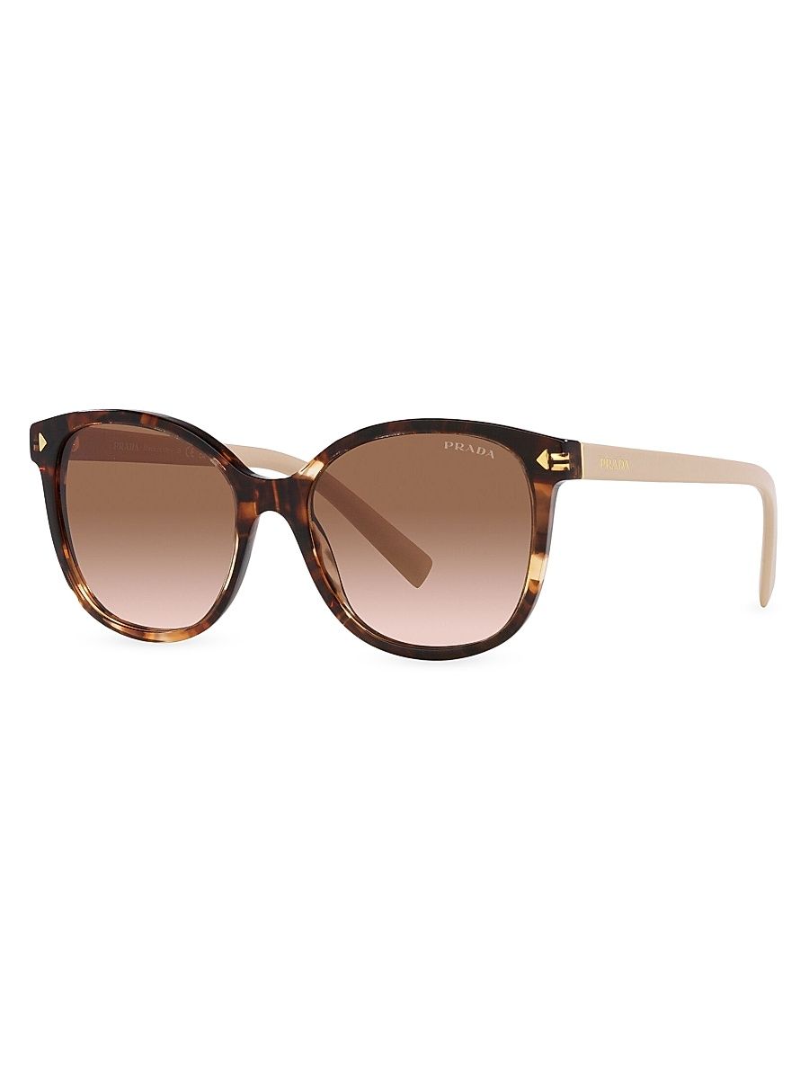 Women's 53MM Round Sunglasses - Brown Tortoise