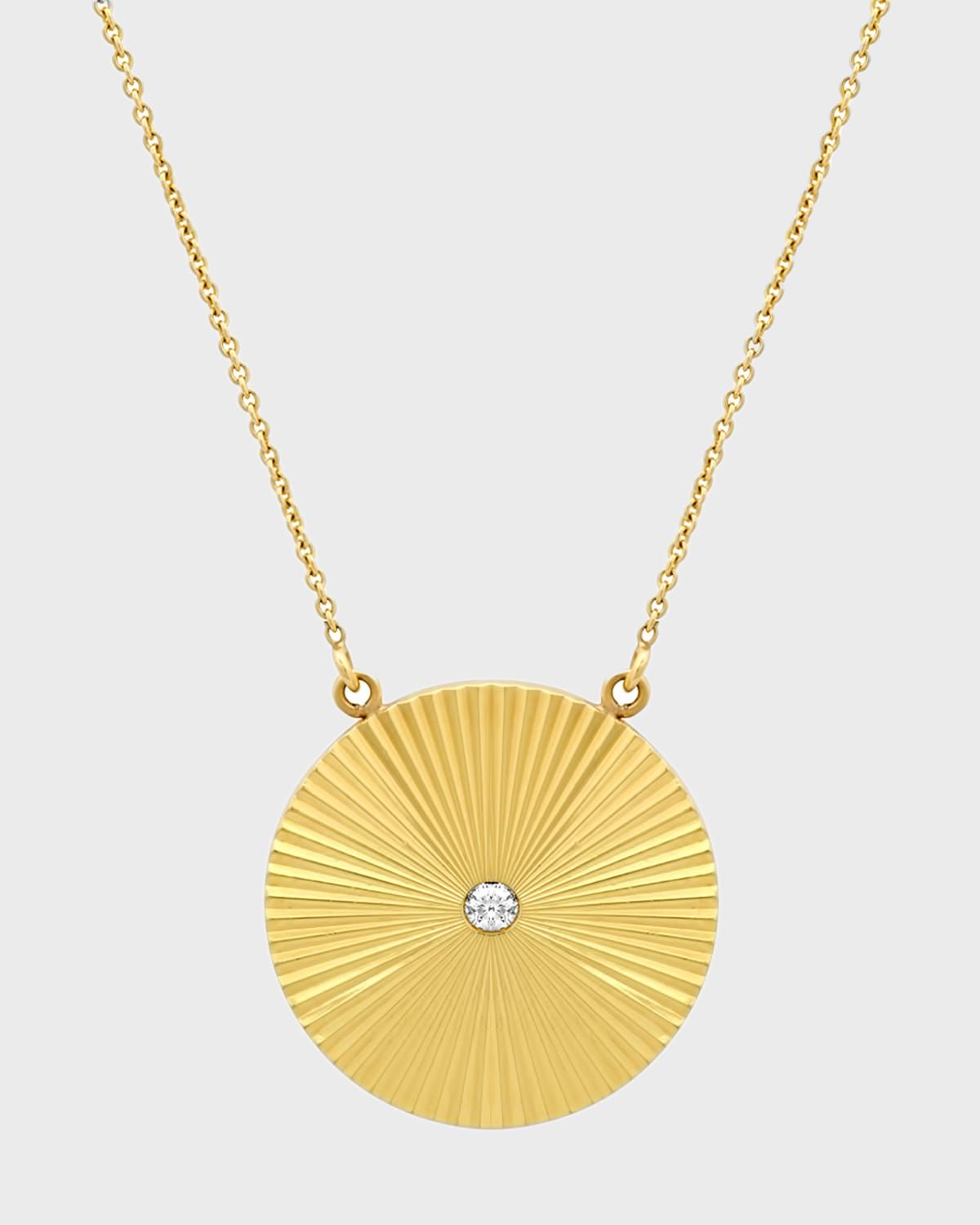 Large '70s Disc Necklace