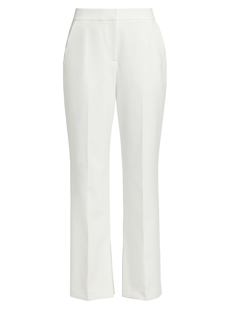 Women's Daniela Scallop-Pocket Straight-Leg Pants - Sky White - Size 16