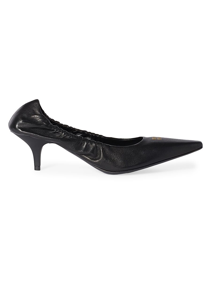 Women's Nappa Leather Pumps - Black - Size 10