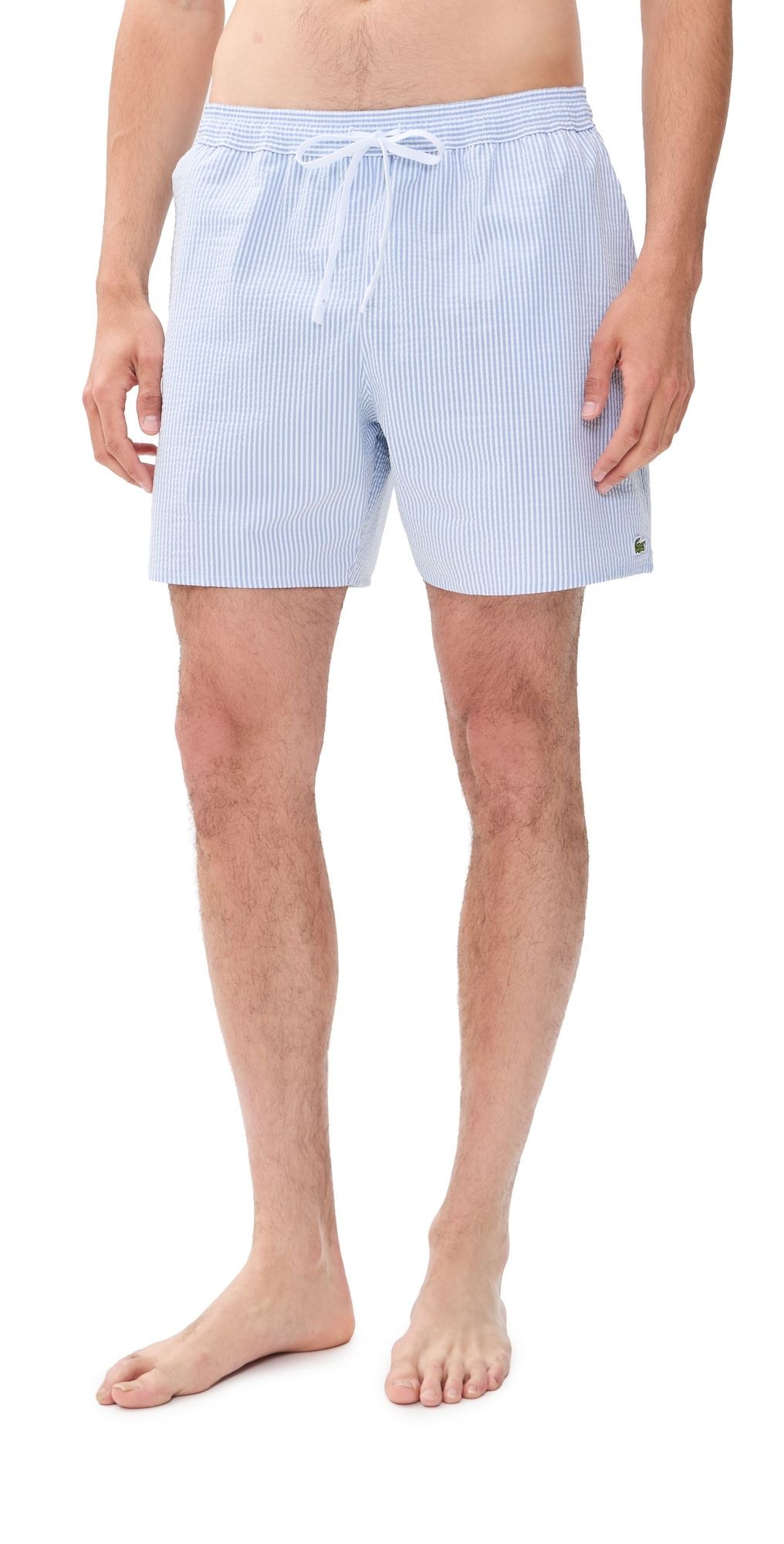 Lacoste Seersucker Swim Shorts 6 Blue XL