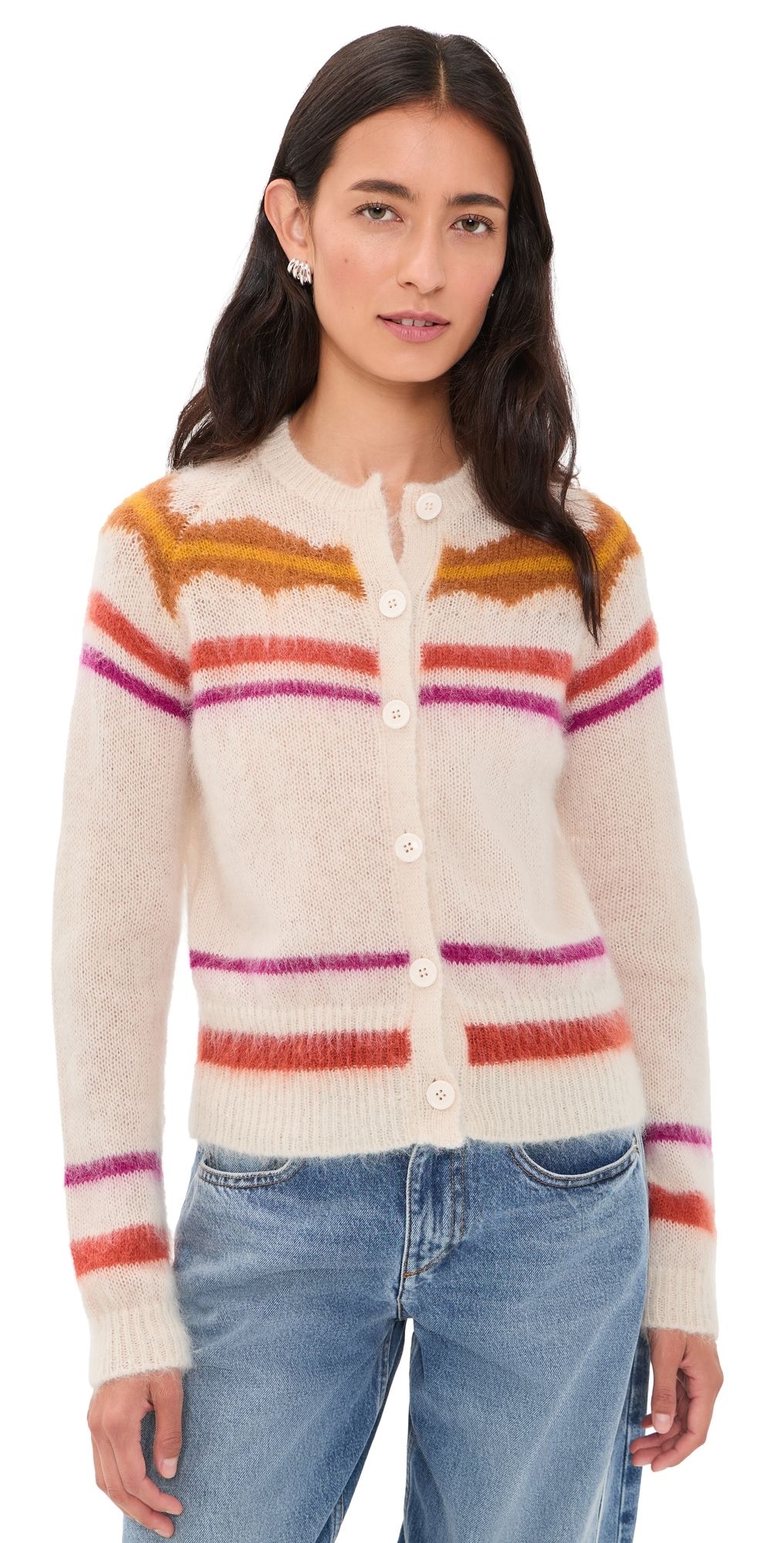 Isabel Marant Étoile Molly Mohair Cardigan Ecru 36