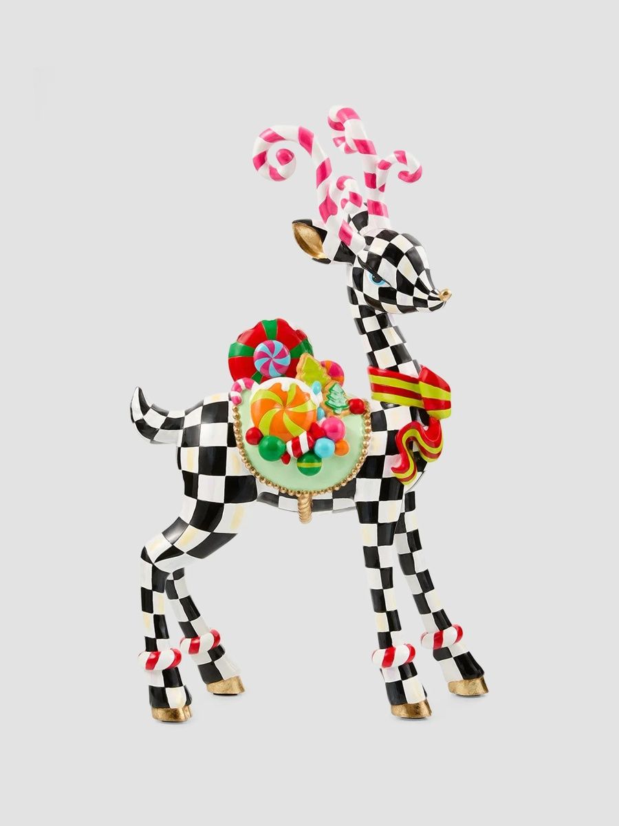 MacKenzie-Childs Check Small Deer Figurine
