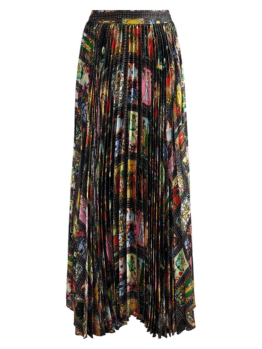 Women's Katz Sunburst Pleated Maxi Skirt - Enchanted Tarot - Size 14