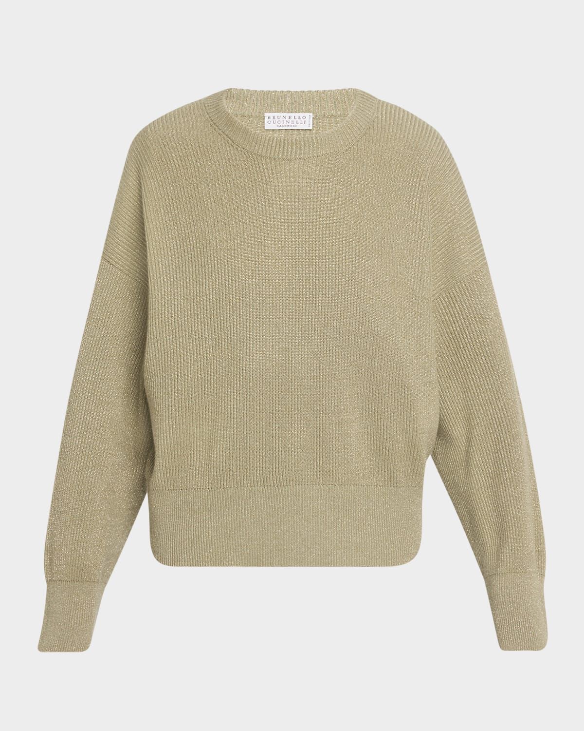 Sparkling Cashmere Winter Vanise Crewneck Sweater