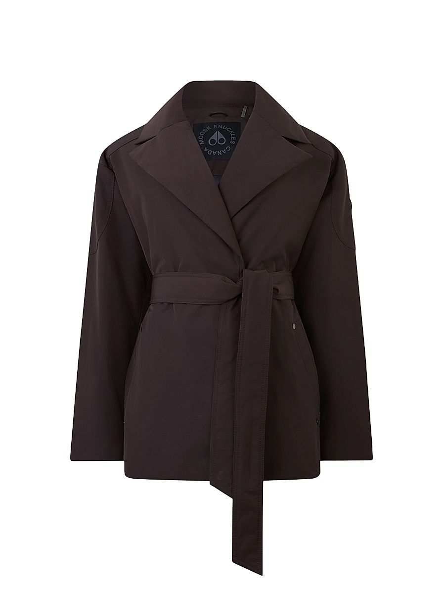 Women's Lonsdale Short Wrap Down Jacket - Espresso - Size Medium