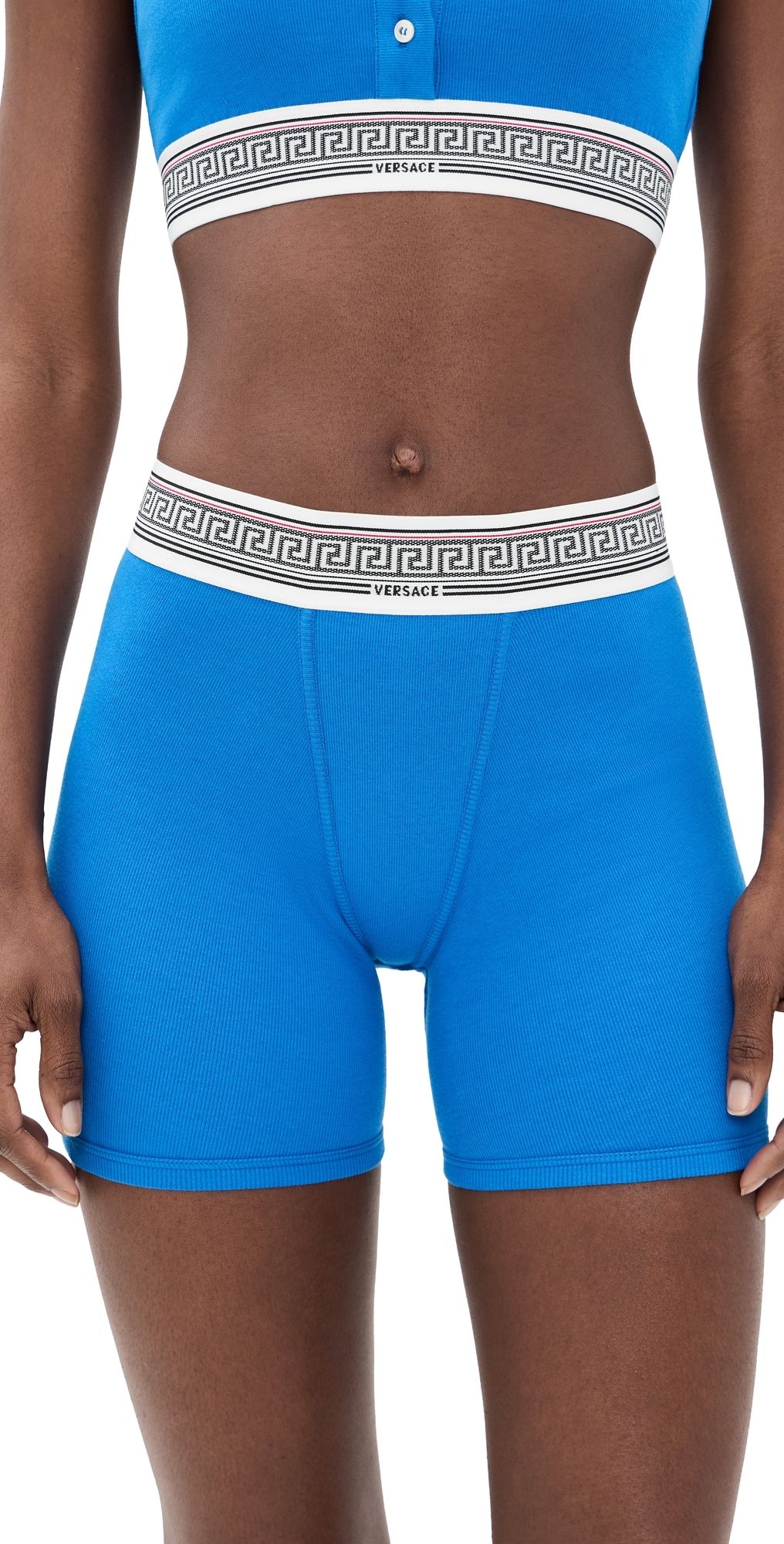 Versace Ciclista Bio Cotton Rib Underwear Electric Blue 3